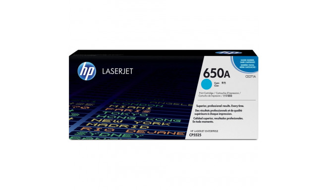 "HP original Colour LaserJet CE271A Toner cartridge cyan standard capacity 15.000 pages 1-pack"