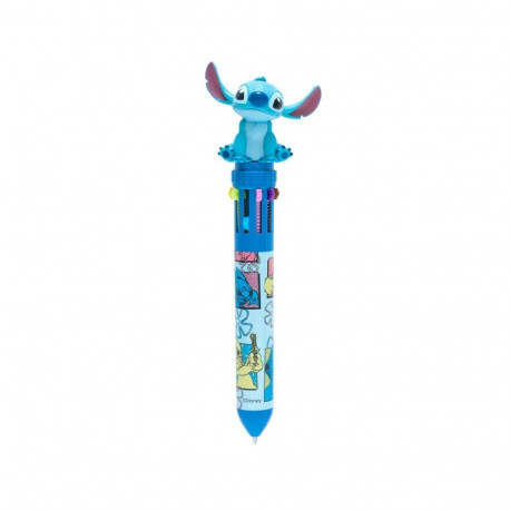 Disney Stitch - Długopis automatyczny 10-kolorowy z figurką 3D