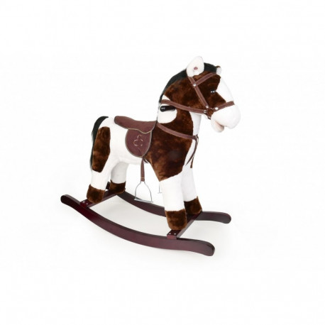 Horse on runners brown-white
