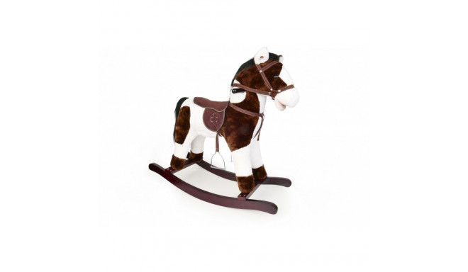 Horse on runners brown-white