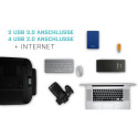 i-tec USB 3.0 / USB-C Dual HDMI Docking Station 2x HDMI LAN Audio 6x USB (1x BC 1.2 fast charging po