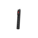 Armac Multi M6 | Power strip | surge protector, 6 sockets, 5 m cable, black