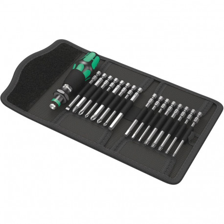 17-piece screwdriver bits with handle in case WERA KK60