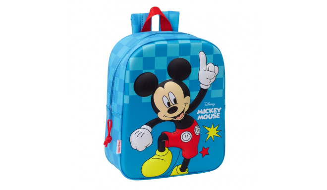 Laste seljakott Mickey Mouse Clubhouse Sinine 22 x 27 x 10 cm 3D