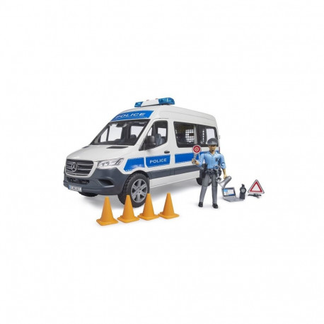 Zestaw mercedes-benz sprinter policyjny z figurką i modułem światło/dźwięk