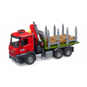 Ciężarówka mercedes benz arocs z dźwigiem do przewozu drewna + 3 kłody