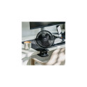 AD 7342 black Wentylator biurkowy z klipsem |akumulatorowy| 15,5 cm | 360° obrót| usb-c |