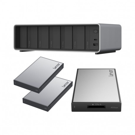 Lexar Professional Workflow Pro CFexpress Type A lugeri ja 2x2TB SSD-ga