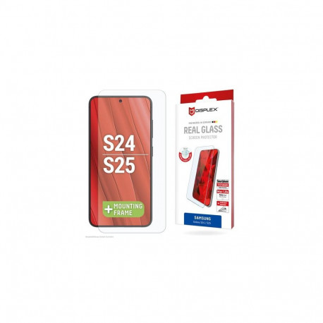 Displex Screen Protector (10H) for Samsung Galaxy S24/S25, Eco Mounting Frame, scratch resistant