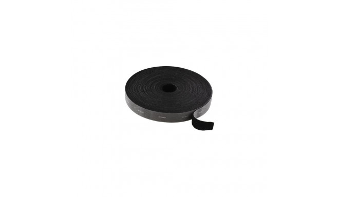 Deltaco CM2005S cable organizer Hook &amp; loop cable tie Black 1 pc(s)
