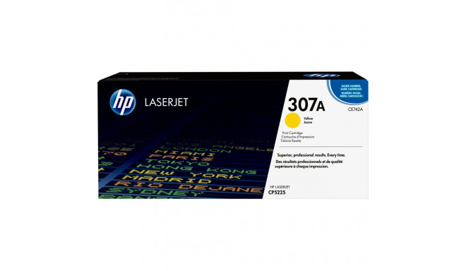 "HP original Colour LaserJet CE742A Toner cartridge yellow standard capacity 7.300 pages 1-pack"