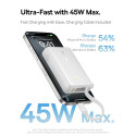 Baseus PicoGo digitaalse ekraaniga 10000mAh 45W valge