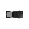 Lanberg riputatav seinakapp 19" 9U 600x450 must perforeeritud ustega