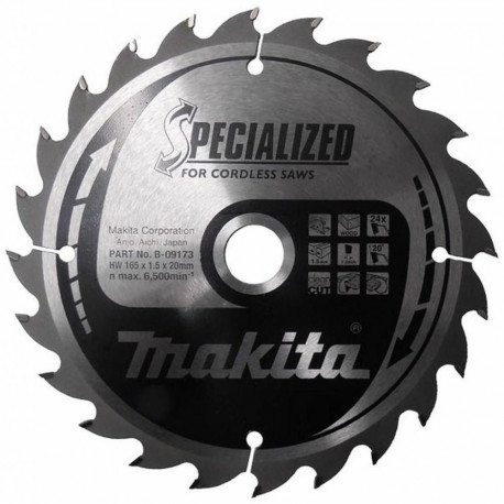 Lõikeketas MAKITA 165x1.5x20mm Z24 20°