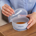 Babyono silicone suction bowl with lid blue 1662/01