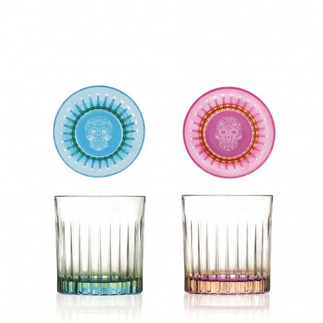 SET OF GLASSES WITH SKULL 360ML 6PCS