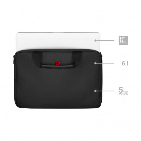 Wenger Modern Business Guyde 14 14" Laptop Sleeve 6L Black 653179