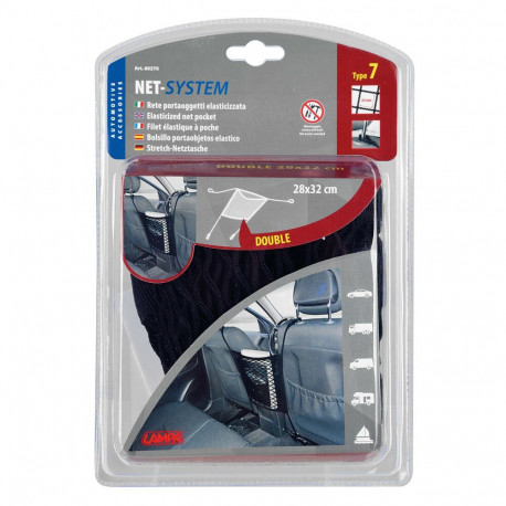 Võrk tasku istmete vahele 28*32 cm, must