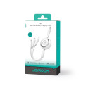Joyroom Colorful Series S-A40 Cable Retractable 3in1 USB-A - USB-C / Lightning / Micro USB 1m - Whit