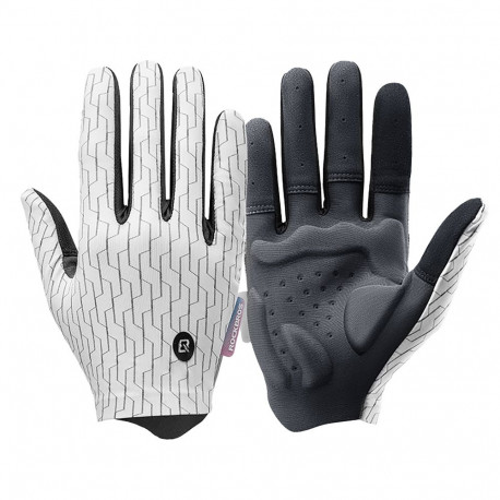Rockbros sports gloves full spring-summer size S - white and black