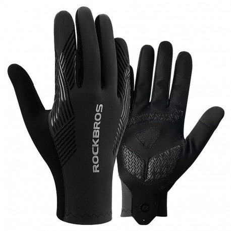 Rockbros cycling gloves spring/summer/autumn, full, size: XL - black