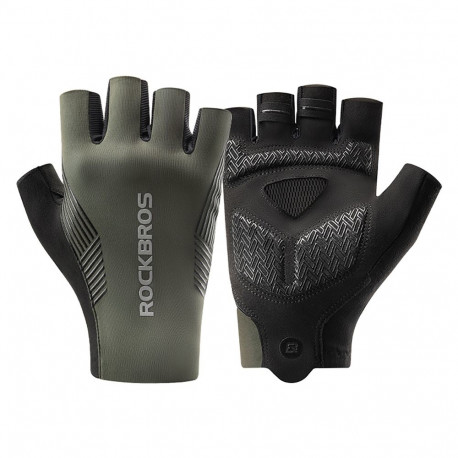 Rockbros cycling gloves spring/summer/autumn, short fingers, size: XL - green