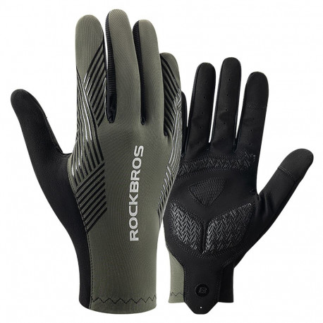 Rockbros cycling gloves spring/summer/autumn, full, size: XXL - green