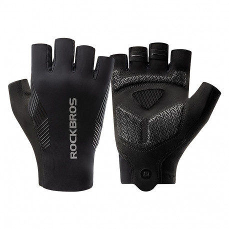 Rockbros cycling gloves spring/summer/autumn, short fingers, size: XL - black