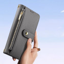 Dux Ducis Lawa iPhone 16e Leather Case with Detachable Magnetic Wallet - Gray