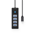 Orico PW4U-C3 USB-C / 4x USB-A 3.0 Hub - Black