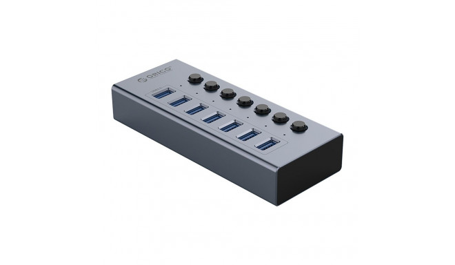Orico BT2U3-7AB Hub 7x USB-A 3.0 with switches - gray