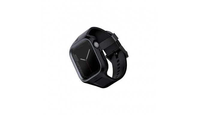 Uniq Monos 2 in 1 Strap + Case for Apple Watch 45/44mm - Black