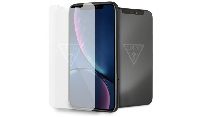 Guess Invisible Logo Tempered Glass for iPhone Xr