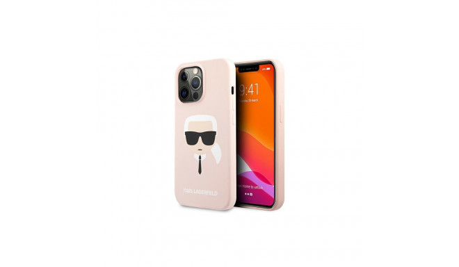 Karl Lagerfeld Silicone Karl`s Head Case for iPhone 13 Pro Max 6.7" - Light Pink