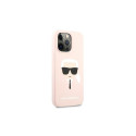Karl Lagerfeld Silicone Karl`s Head Case for iPhone 13 Pro Max 6.7" - Light Pink