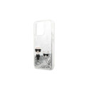 Karl Lagerfeld Liquid Glitter Karl&Choupette case for iPhone 13 Pro Max 6.7" - silver