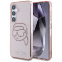 Karl Lagerfeld Rhinestones K. Head Logo Samsung Galaxy S25 Case Pink