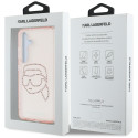 Karl Lagerfeld Rhinestones K. Head Logo Samsung Galaxy S25 Case Pink