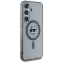 Karl Lagerfeld Button Choupette Head Printed Logo MagSafe Samsung Galaxy S25 case black