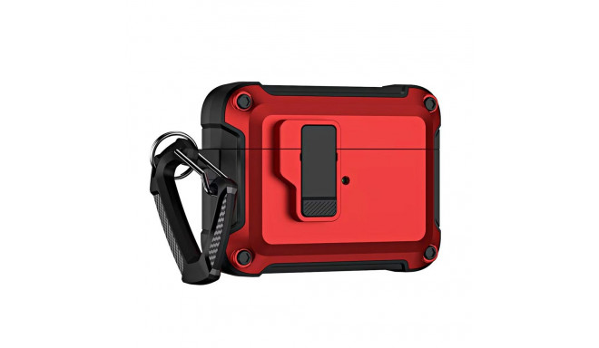 Airpods 4 Pro Armor Case with Carabiner - Red