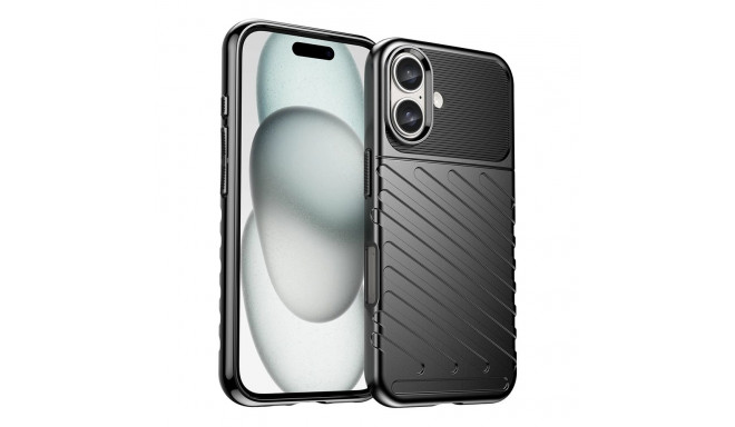 Thunder Case for iPhone 16 Plus Silicone Case - Black