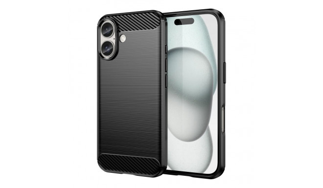 Carbon Case for iPhone 16 Silicone Case - Black