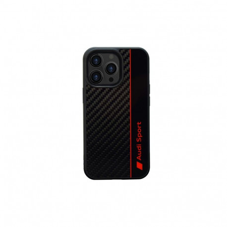 Audi Carbon Fiber Stripe iPhone 13 Pro Max 6.7" black/black hardcase AUS-TPUPCIP13PM-R8/D1-BK
