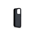 DKNY Leather Checkered Mono Pattern & Printed Stripes Case for iPhone 15 Pro Max - Black