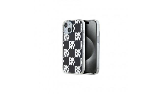 DKNY IML Checkered Mono Pattern case for iPhone 15 Plus / 14 Plus - black