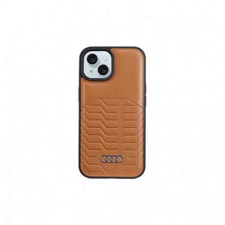 Audi Synthetic Leather case with MagSafe for iPhone 15 / 14 / 13 - brown