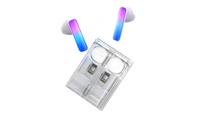 TWS Joyroom JR-TC1 IceLens Series wireless headphones with LED lights - white