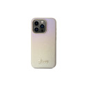 Guess Saffiano Iridescent Script case for iPhone 14 Pro - gold