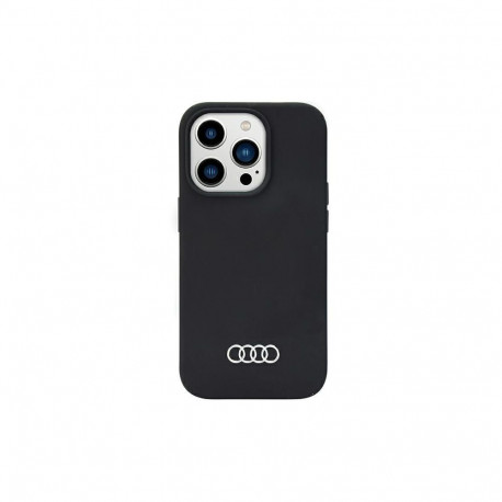 Audi Silicone Case iPhone 14 Pro 6.1" black/black hardcase AU-LSRIP14P-Q3/D1-BK