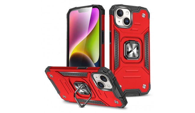 Wozinsky Ring Armor iPhone 15 Plus iPhone 15 Plus Ring Armor Case - Red